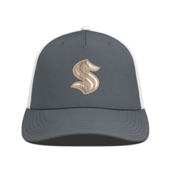 NHL Seattle Kraken Levelwear Signal Copper Insignia Trucker Adjustable Hat - Charcoal/White