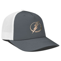 NHL Tampa Bay Lightning Levelwear Signal Copper Insignia Trucker Adjustable Hat - Charcoal/White