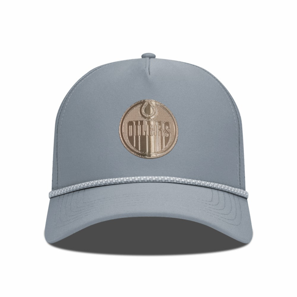 NHL Edmonton Oilers Levelwear Gordon Copper Insignia Vented Adjustable Hat - Gray