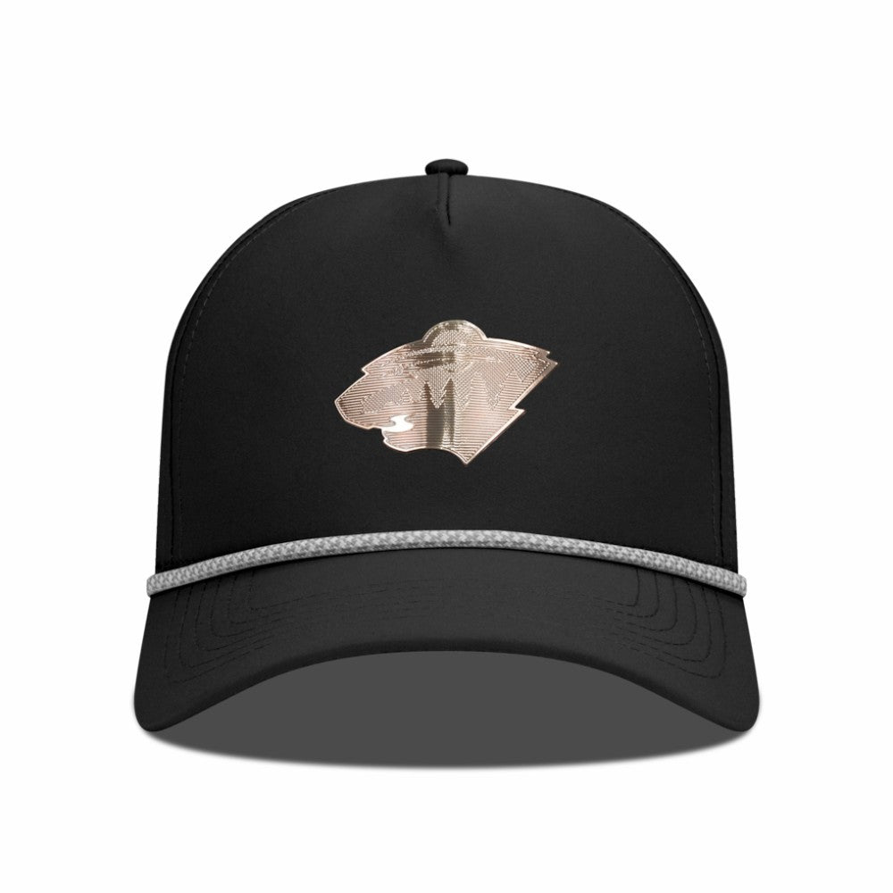 NHL Minnesota Wild Levelwear Gordon Copper Insignia Vented Adjustable Hat - Black