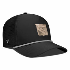 NHL New York Rangers Levelwear Gordon Copper Insignia Vented Adjustable Hat - Black
