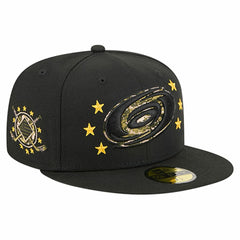 NHL Carolina Hurricanes New Era Military Appreciation Digital Camo Stars 59FIFTY Fitted Hat - Black