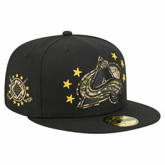 NHL Colorado Avalanche New Era Military Appreciation Digital Camo Stars 59FIFTY Fitted Hat - Black