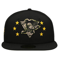 NHL Pittsburgh Penguins New Era Military Appreciation Digital Camo Stars 59FIFTY Fitted Hat - Black