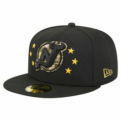 NHL New Jersey Devils New Era Military Appreciation Digital Camo Stars 59FIFTY Fitted Hat - Black