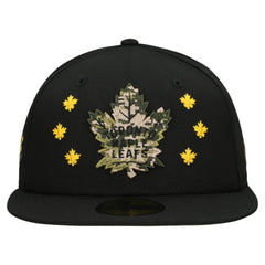 NHL Toronto Maple Leafs New Era Military Appreciation Digital Camo Stars 59FIFTY Fitted Hat - Black