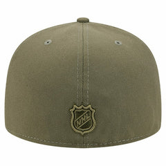 NHL Boston Bruins New Era Military Appreciation Flag 59FIFTY Fitted Hat - Olive