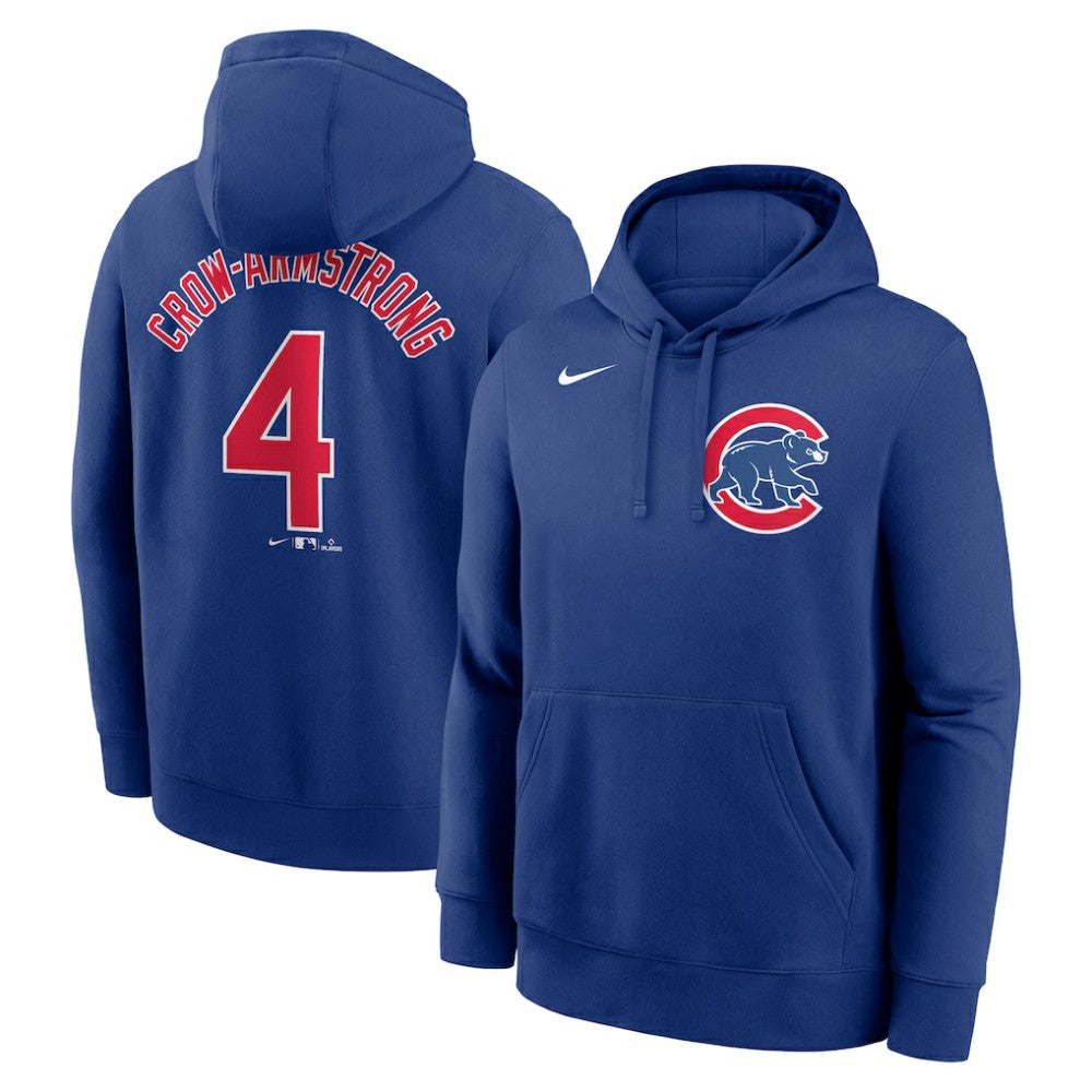 Pete Crow-Armstrong Chicago Cubs Nike Player Name & Number Club Fleece Pullover Hoodie - Royal Hoodies
