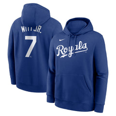 Bobby Witt Jr. Kansas City Royals Nike Player Name & Number Club Fleece Pullover Hoodie - Royal Hoodies