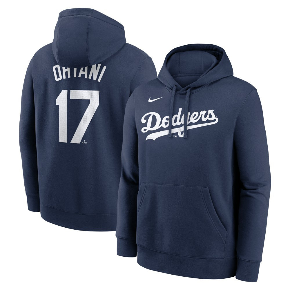 Shohei Ohtani Los Angeles Dodgers Nike Player Name & Number Club Fleece Pullover Hoodie - Navy Hoodies