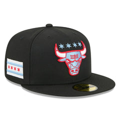 Chicago Bulls 2025/26 City Edition Alternate 59FIFTY Fitted Hat Black