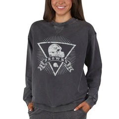Cleveland Browns Concepts Sport Women's Boxy Mist French Terry Long Sleeve Top Charcoal