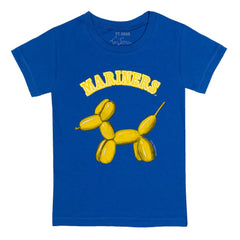 Seattle Mariners Tiny Turnip Youth Balloon Dog T-Shirt - Royal T-shirts