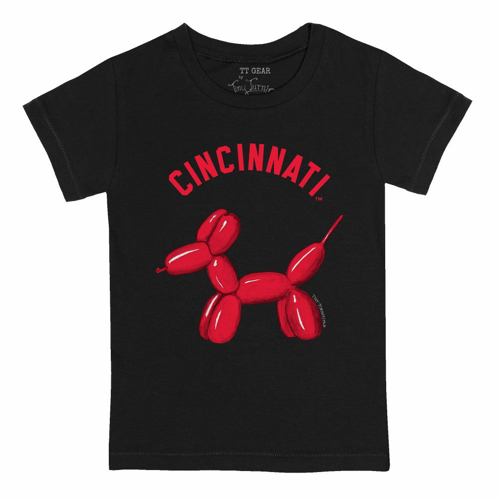 Cincinnati Reds Tiny Turnip Youth Balloon Dog T-Shirt - Black T-shirts