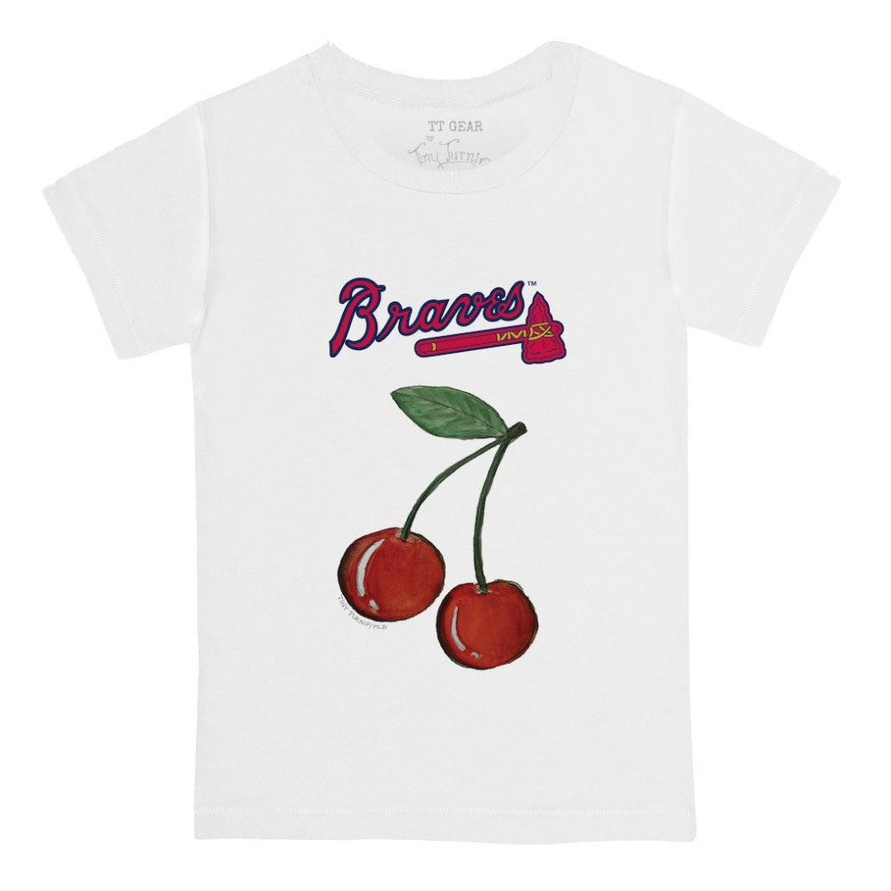 Atlanta Braves Tiny Turnip Youth Cherries T-Shirt - White T-shirts