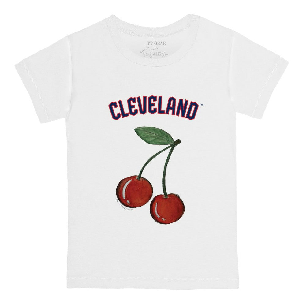 Cleveland Guardians Tiny Turnip Youth Cherries T-Shirt - White T-shirts