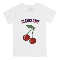 Cleveland Guardians Tiny Turnip Youth Cherries T-Shirt - White T-shirts
