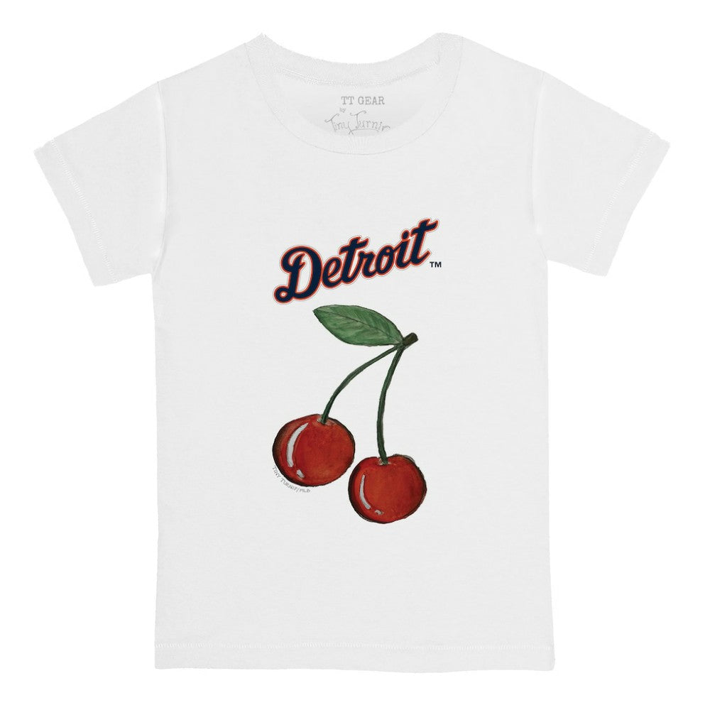 Detroit Tigers Tiny Turnip Youth Cherries T-Shirt - White T-shirts
