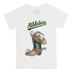 Athletics Tiny Turnip Youth Cowboy Boot T-Shirt - White T-shirts