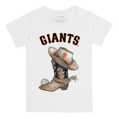 San Francisco Giants Tiny Turnip Youth Cowboy Boot T-Shirt - White T-shirts