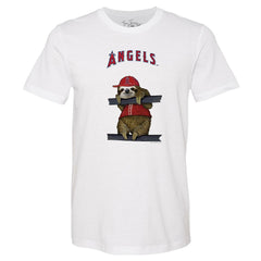 Los Angeles Angels Tiny Turnip Unisex Sloth T-Shirt - White T-shirts