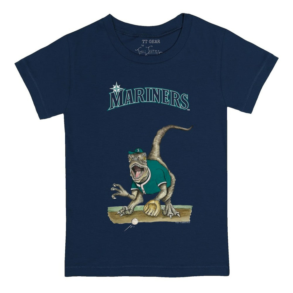 Seattle Mariners Tiny Turnip Youth Velociraptor T-Shirt - Navy T-shirts