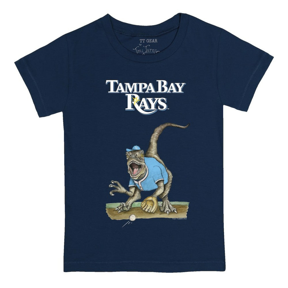 Tampa Bay Rays Tiny Turnip Youth Velociraptor T-Shirt - Navy T-shirts