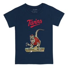 Minnesota Twins Tiny Turnip Youth Velociraptor T-Shirt - Navy T-shirts