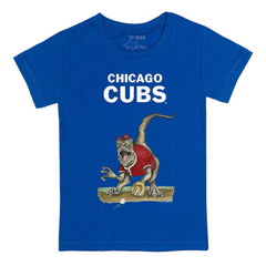 Chicago Cubs Tiny Turnip Youth Velociraptor T-Shirt - Royal T-shirts