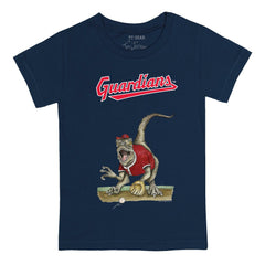 Cleveland Guardians Tiny Turnip Youth Velociraptor T-Shirt - Navy T-shirts