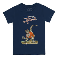 Detroit Tigers Tiny Turnip Youth Velociraptor T-Shirt - Navy T-shirts
