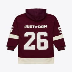 NHL Detroit Red Wings Mitchell & Ness x Just Don Jersey Hoodie - Crimson