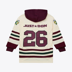 NHL Chicago Blackhawks Mitchell & Ness x Just Don Jersey Hoodie - Cream