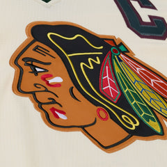 NHL Chicago Blackhawks Mitchell & Ness x Just Don Jersey Hoodie - Cream