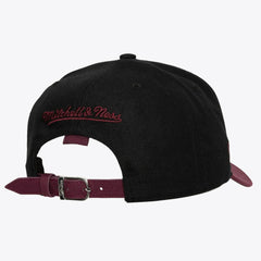 NHL Detroit Red Wings Mitchell & Ness x Just Don Wave Script Pro Strapback Hat - Black/Maroon