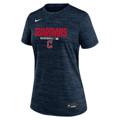 Cleveland Guardians Nike Women's Authentic Collection Velocity Dri-FIT T-Shirt - Navy T-shirts