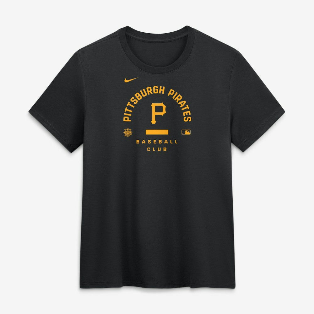 Pittsburgh Pirates Nike Women's Authentic Collection Early Work Tri-Blend Dri-FIT T-Shirt - Black T-shirts