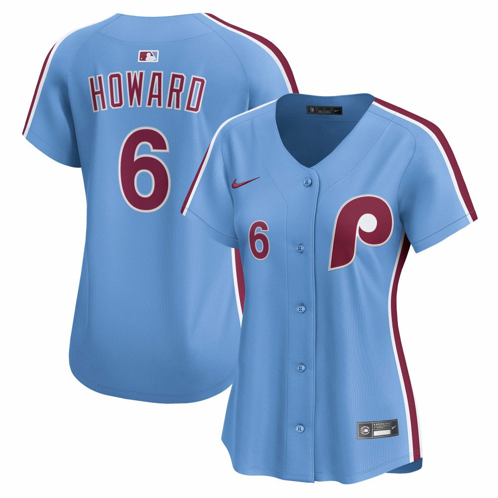 MLB Ryan Howard Philadelphia Phillies Nike Women's Alternate Limited Jersey - Light Blue