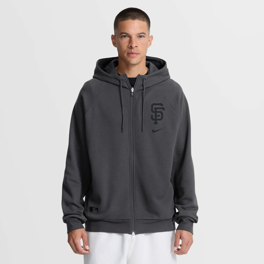 San Francisco Giants Nike Authentic Collection Player Raglan Dri-FIT Full-Zip Hoodie - Anthracite Hoodies