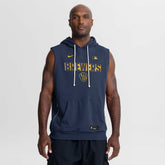 Milwaukee Brewers Nike Authentic Collection Standard Issue Dri-FIT Sleeveless Hoodie - Navy Hoodies