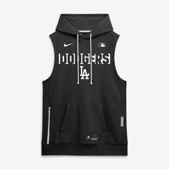 Los Angeles Dodgers Nike Authentic Collection Standard Issue Dri-FIT Sleeveless Hoodie - Black Hoodies