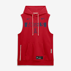 Los Angeles Angels Nike Authentic Collection Standard Issue Dri-FIT Sleeveless Hoodie - Red Hoodies
