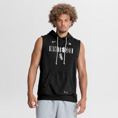 Chicago White Sox Nike Authentic Collection Standard Issue Dri-FIT Sleeveless Hoodie - Black Hoodies