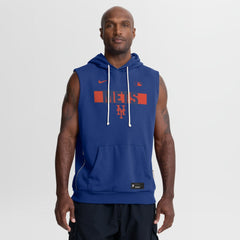New York Mets Nike Authentic Collection Standard Issue Dri-FIT Sleeveless Hoodie - Royal Hoodies