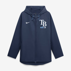 Tampa Bay Rays Nike Authentic Collection Raglan Therma-FIT Full-Zip Hooded Jacket - Navy Jackets