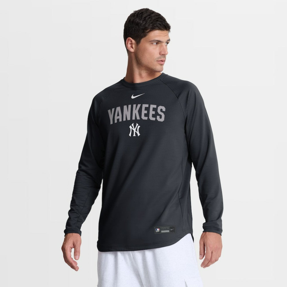 New York Yankees Nike Authentic Collection Raglan Dri-FIT Sweatshirt - Navy Sweatshirts