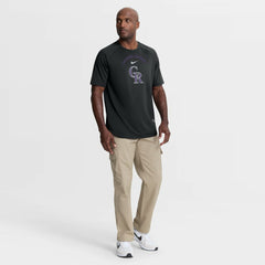 Colorado Rockies Nike Authentic Collection Batting Practice Pre-Game Raglan Dri-FIT Top - Black Tops