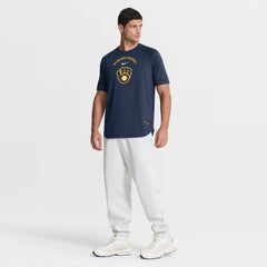 Milwaukee Brewers Nike Authentic Collection Batting Practice Pre-Game Raglan Dri-FIT Top - Navy Tops