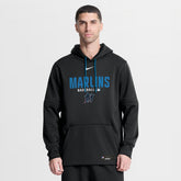 Miami Marlins Nike Authentic Collection Therma-FIT Hoodie - Black Hoodies