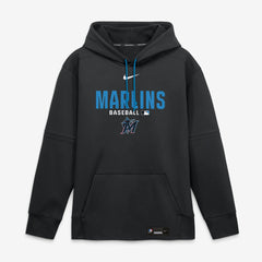 Miami Marlins Nike Authentic Collection Therma-FIT Hoodie - Black Hoodies